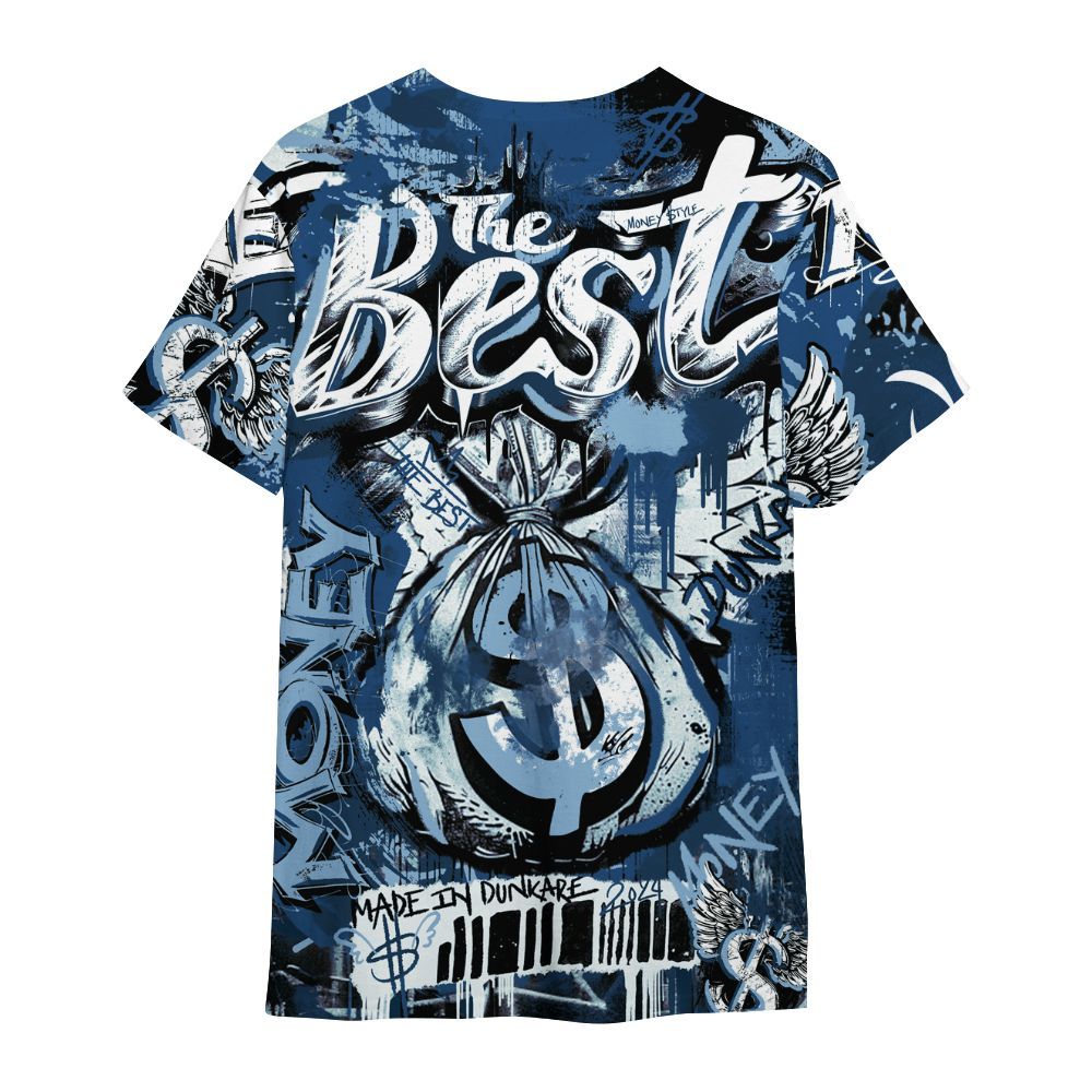 Shirt To Match High OG Midnight Navy 1s - The Best Money All Over Print