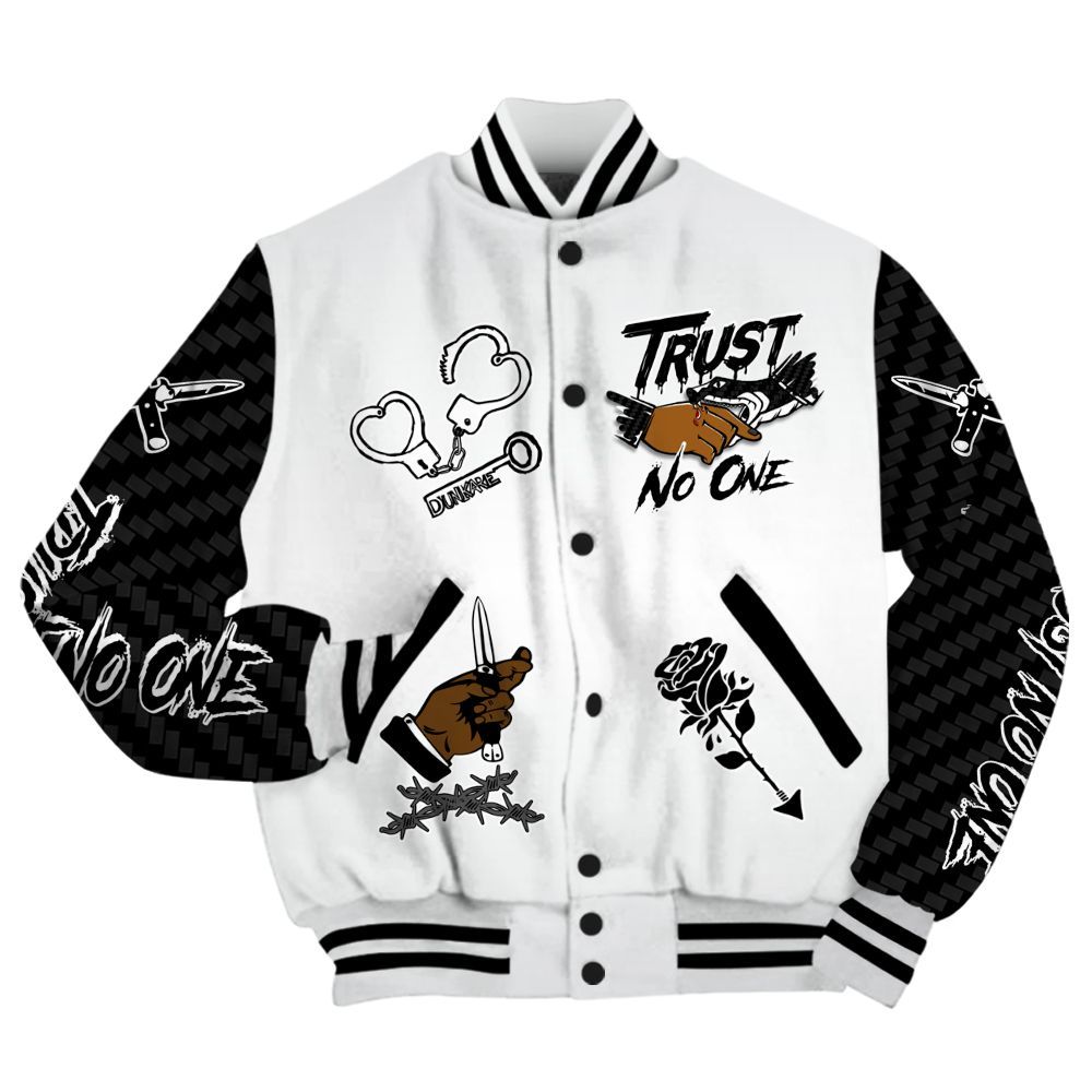 Varsity Jacket To Match Kobe 9 Elite Protro Halo - Trust No One Dripping All Over Print