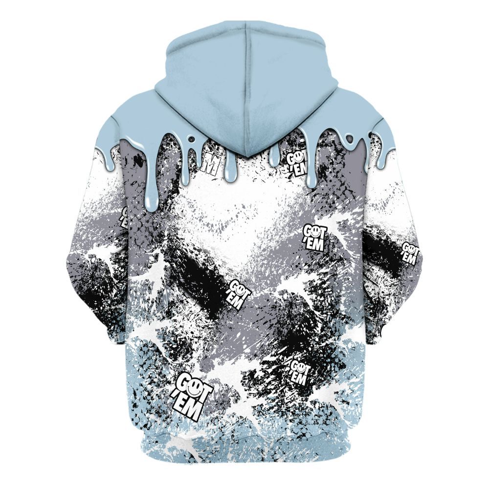 Hoodie To Match Chambray 7s - Dripping 23 Drip All Over Print