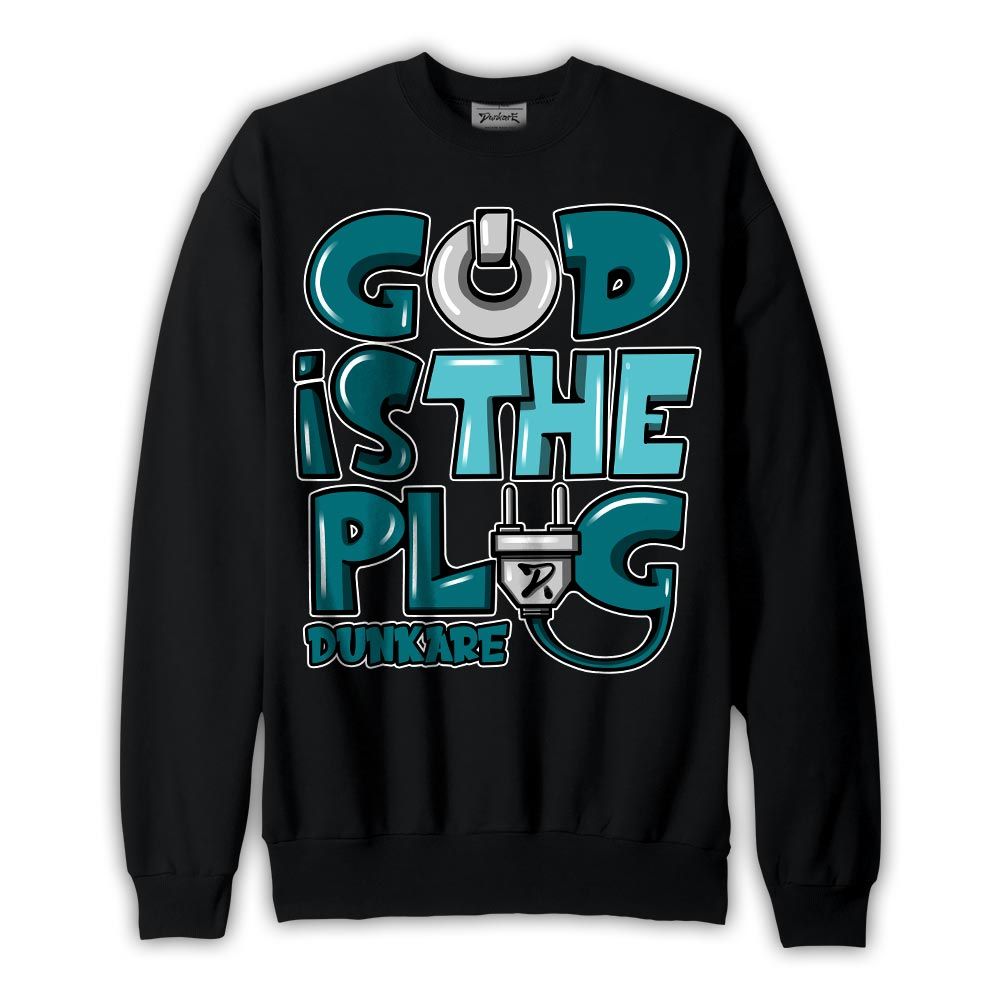 Sweatshirt To match Oxidized Green 4s Sweatshirt - God Is The Power Cord Graffiti Graphic