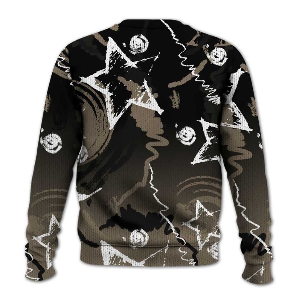 Knitted Sweater To Match Low OG Dark Mocha 1s - Grind Shine Later Drip