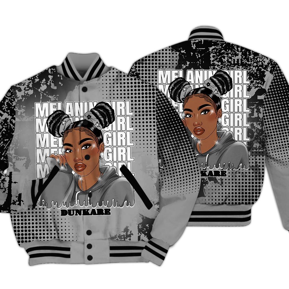 Varsity Jacket To Match Black Wolf Grey 12s - Melaninn Unique Glitch Dot Varsity Jacket Unisex