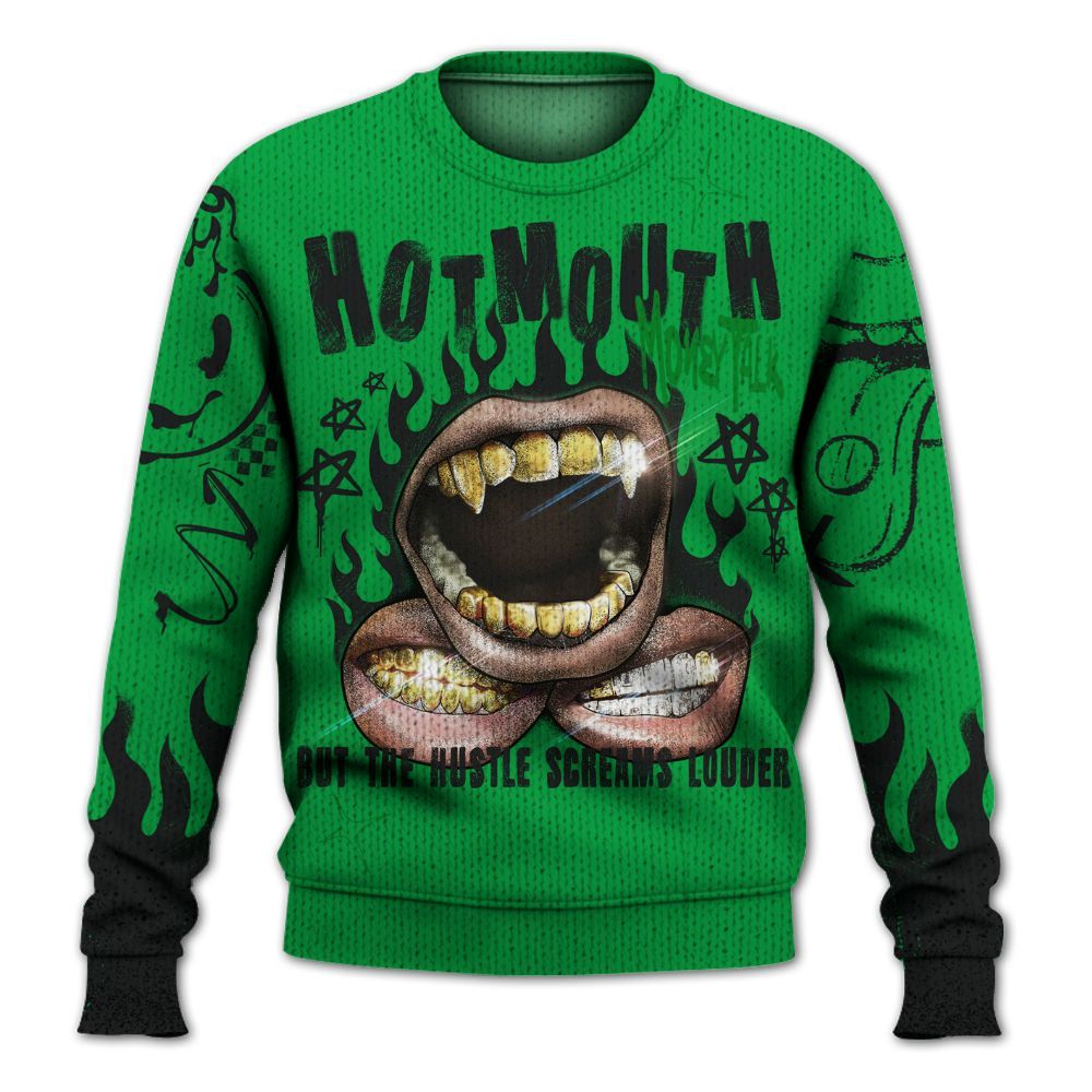 Knitted Sweater To Match Low Lucky Green 1s - Mouth Burning Street Style