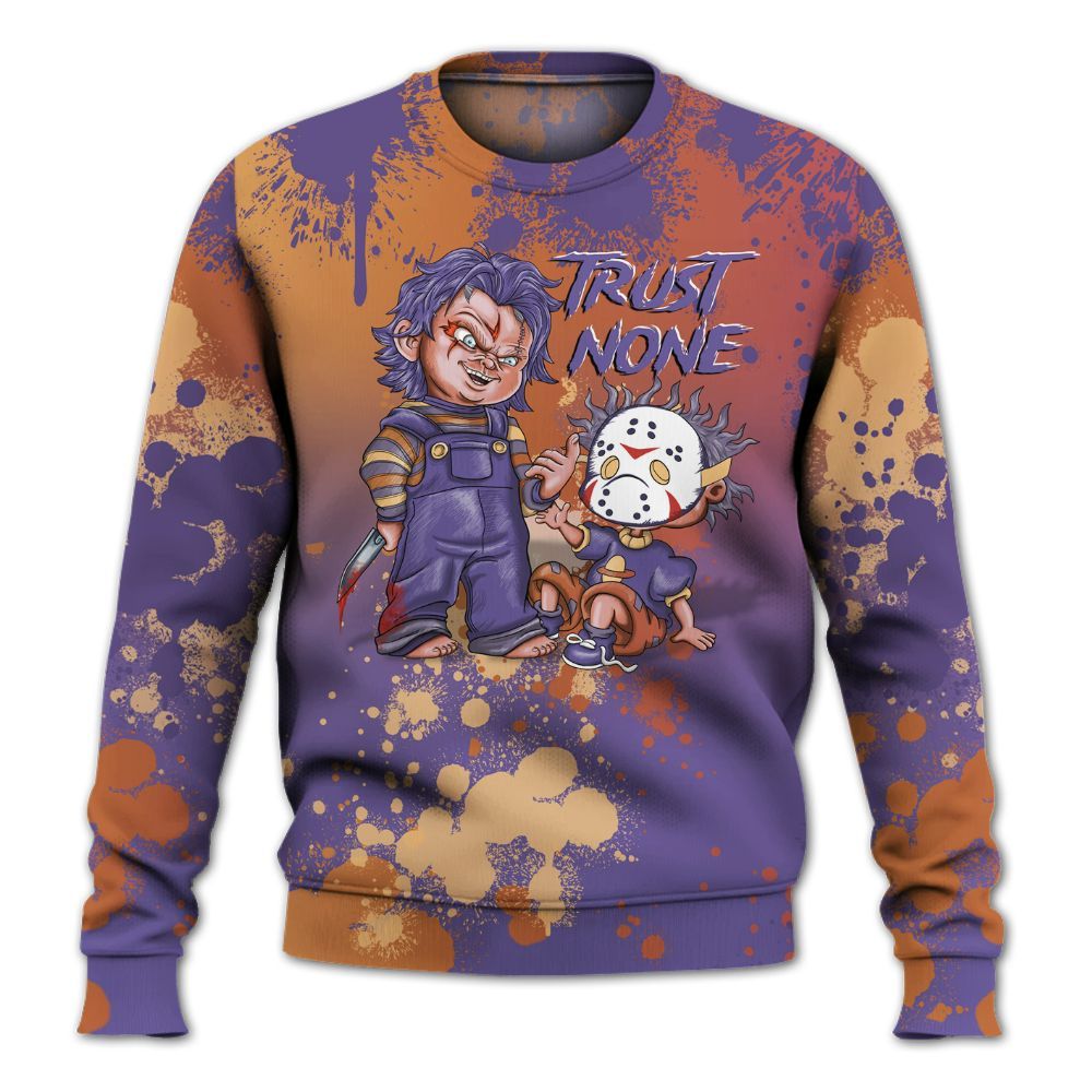 Sweatshirt To Match Book Sunset 1s - Trust No One Scary All Over Print