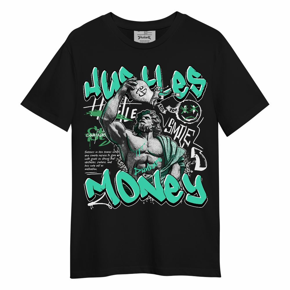Shirt To Match Black Green Glow 3s - Graphic Hustle Money Shirt Green Glow 3s Unisex Shirt