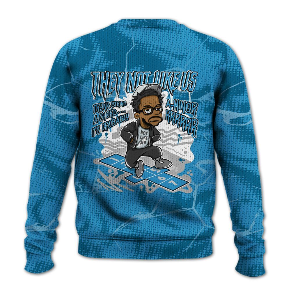 Knitted Sweater To Match Powder Blue 9s - Hopscotch Dislike Us Graphic Crack