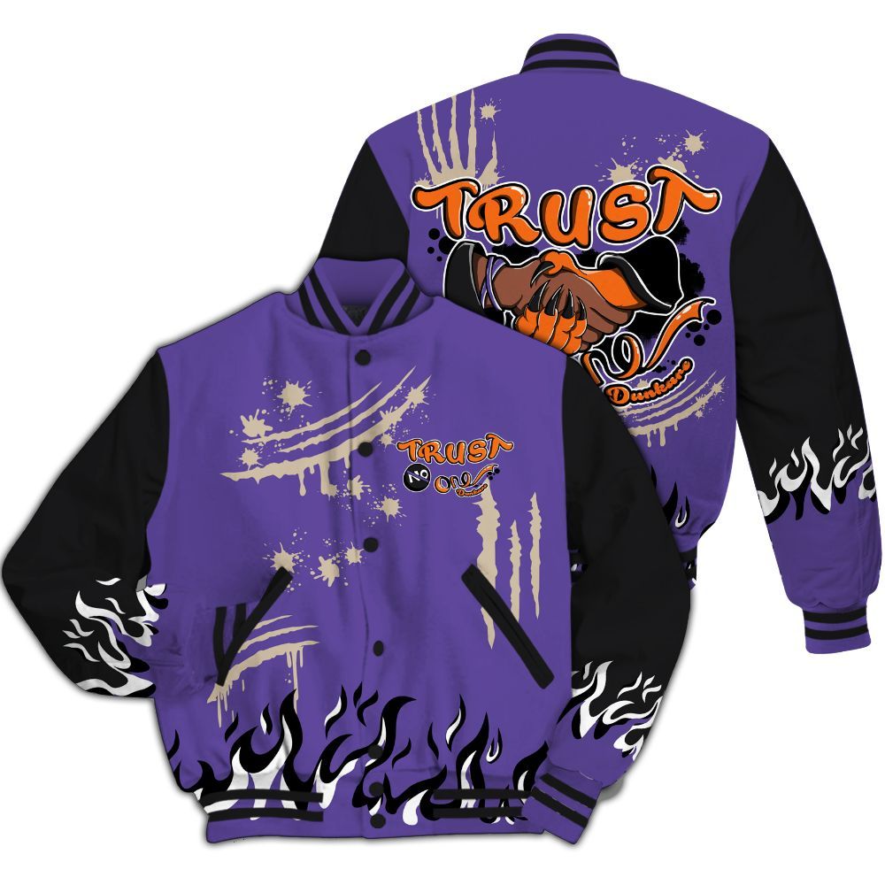 Varsity Jacket To Match Air Max Waffle SP Voltage Purple - Graphic Trust No One All Over Print