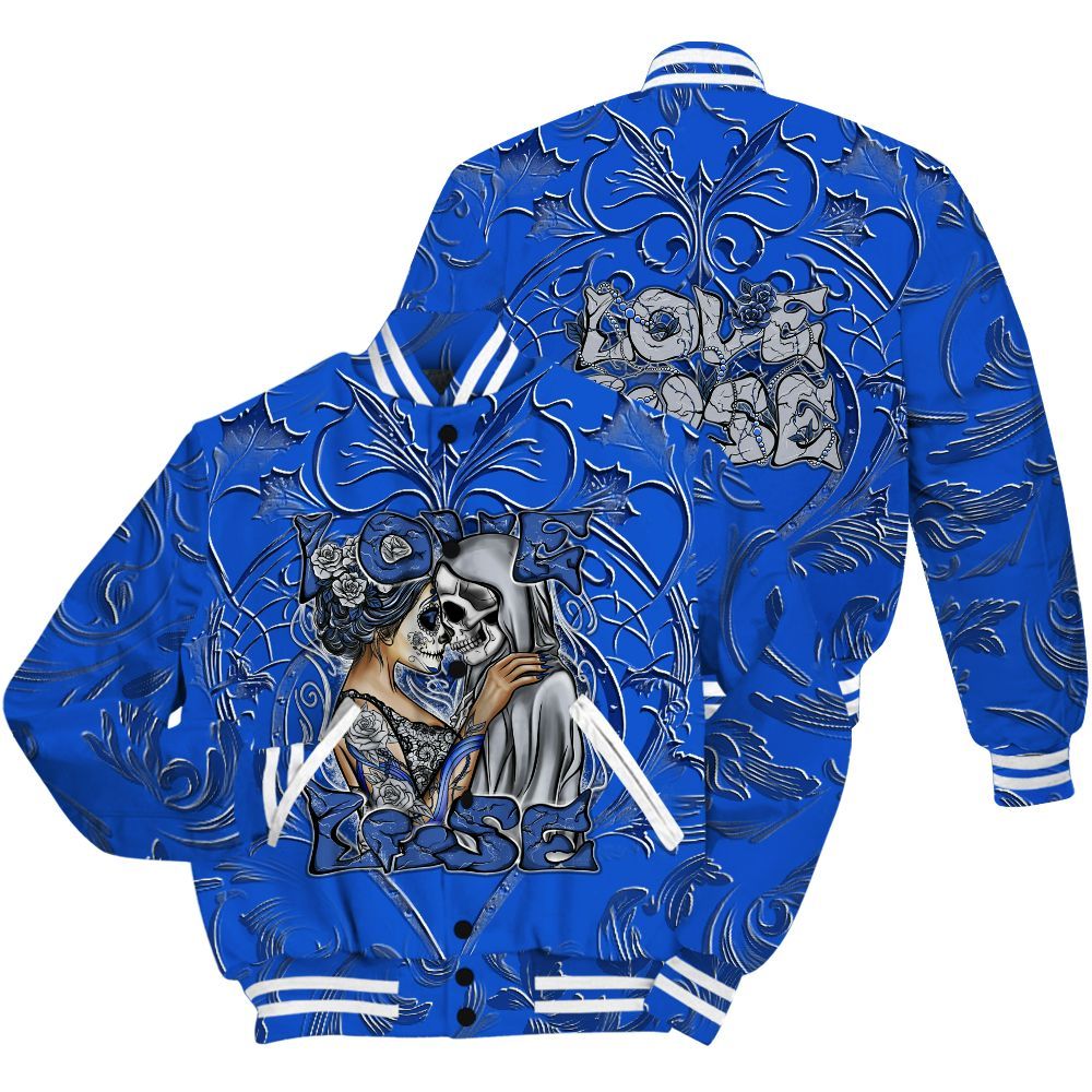 Varsity Jacket To Match Air Foamposite One Royal Shirt - Loves Lose Gothic All Over Print