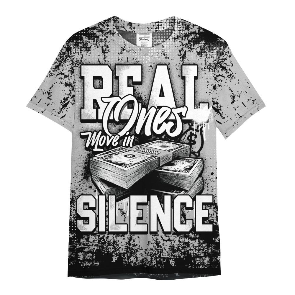 Shirt To Match Low 85 Metallic Black 1s - Move In Silence Money Street Retro All Over Print