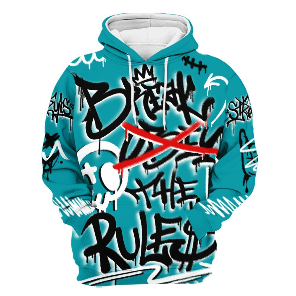 Hoodie To Match Air Griffey Max Aquamarine 1s - Break Rules Streetwear All Over Print