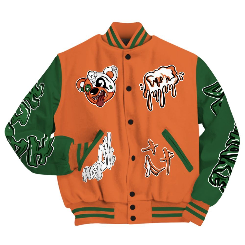 Varsity Jacket To Match Low Miami 5s - Havok Bear All Over Print