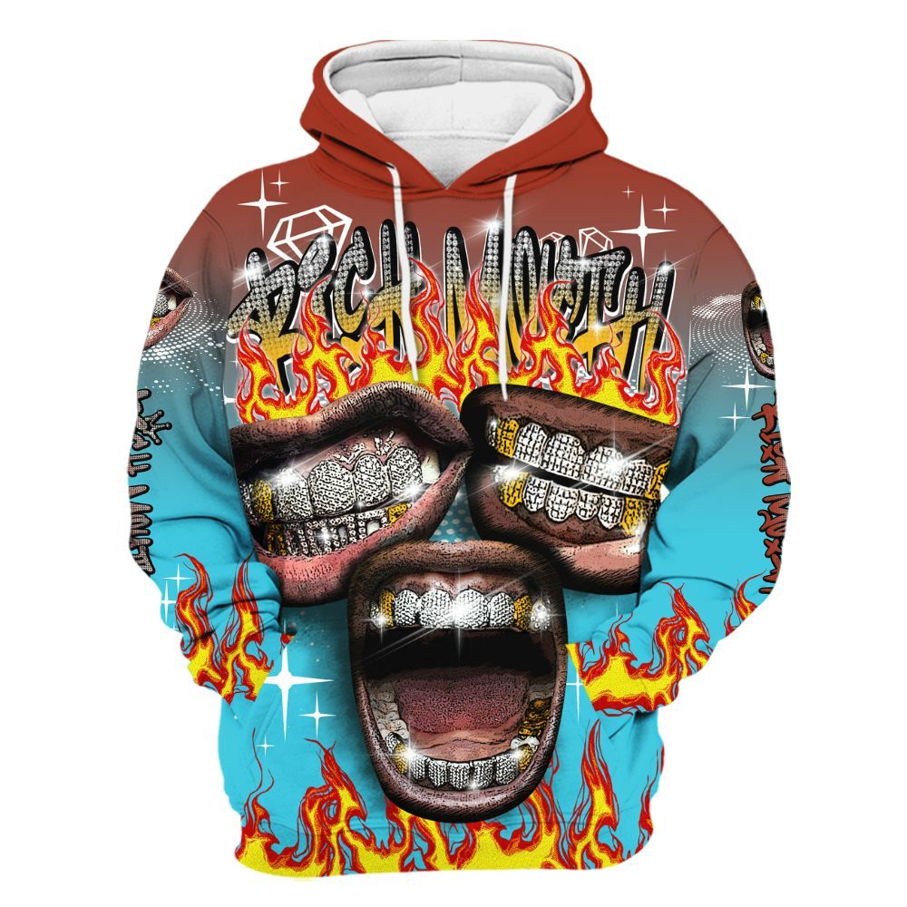 Hoodie To Match SB Dunk Di'Orr Greenwood - Rich Mouth Fire Rap Retro 90s All Over Print