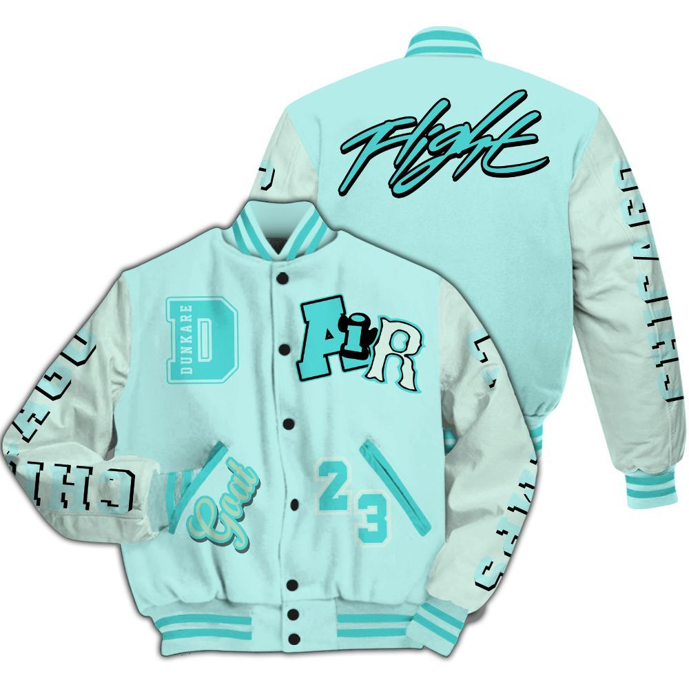 Varsity Jacket To Match Low OG Washed Teal 1s - AIR Number 23 GOAT All Over Print