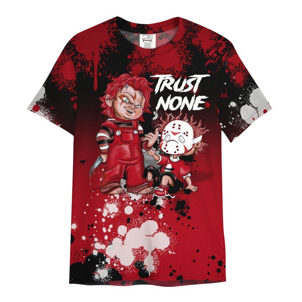 Shirt To Match Bred Velvet 11s - Trust No One Scary All Over Print