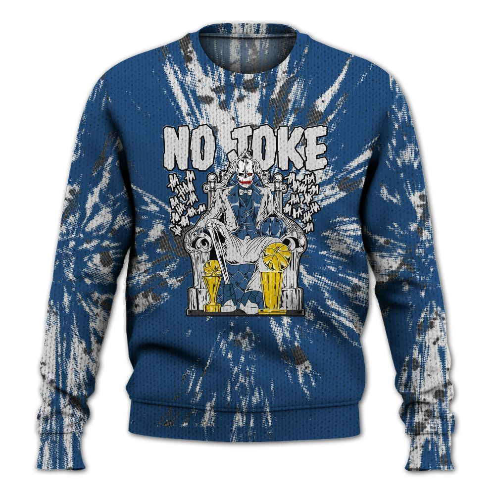 Knitted Sweater To Match High OG Midnight Navy 1s - Ain't Joke Skeleton Luxury