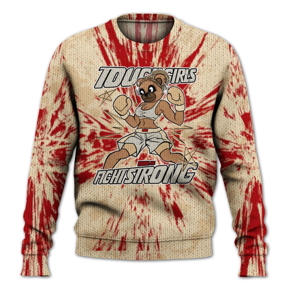 Knitted Sweater To Match Dunk Low Strawberry Waffle - Gritty Girls Bear Luxury