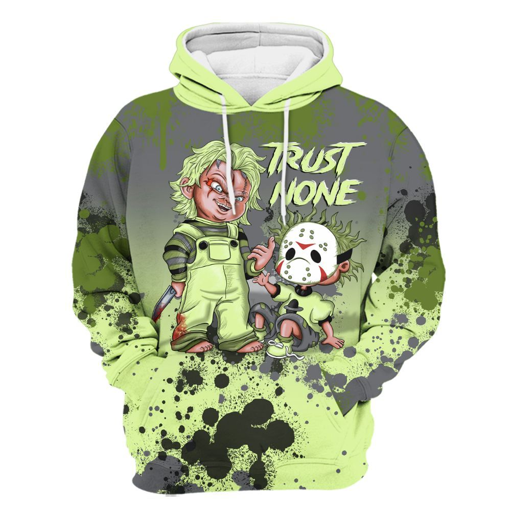 Hoodie To Match Smoke Grey Volt TR 1s - Trust No One Scary All Over Print