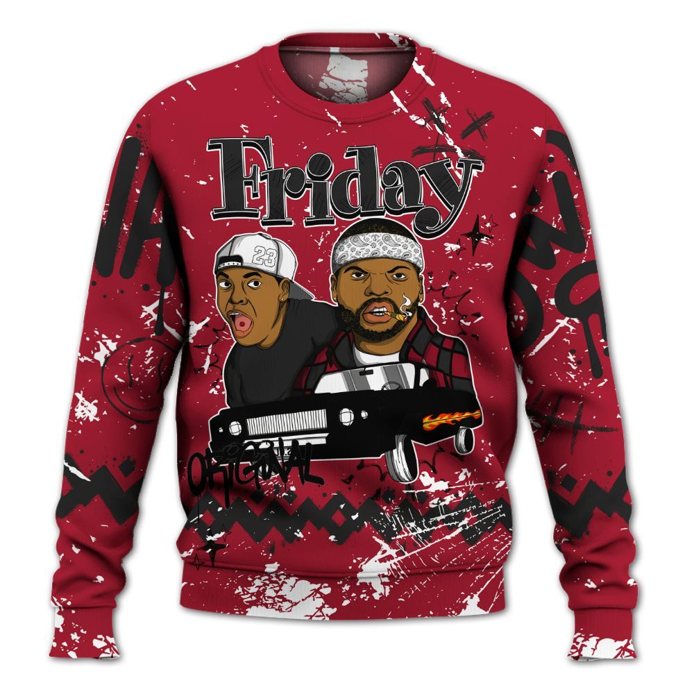 Sweatshirt To Match High OG Black Toe Reimagined 1s - Friday Sneaker Crayon All Over Print