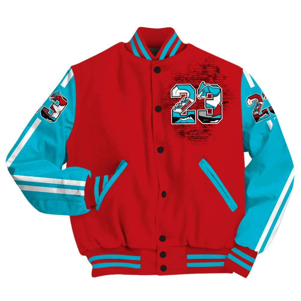 Varsity Jacket To Match Dunk Low Fruity Pebbles - Custom Name Number 23 5s All Over Print