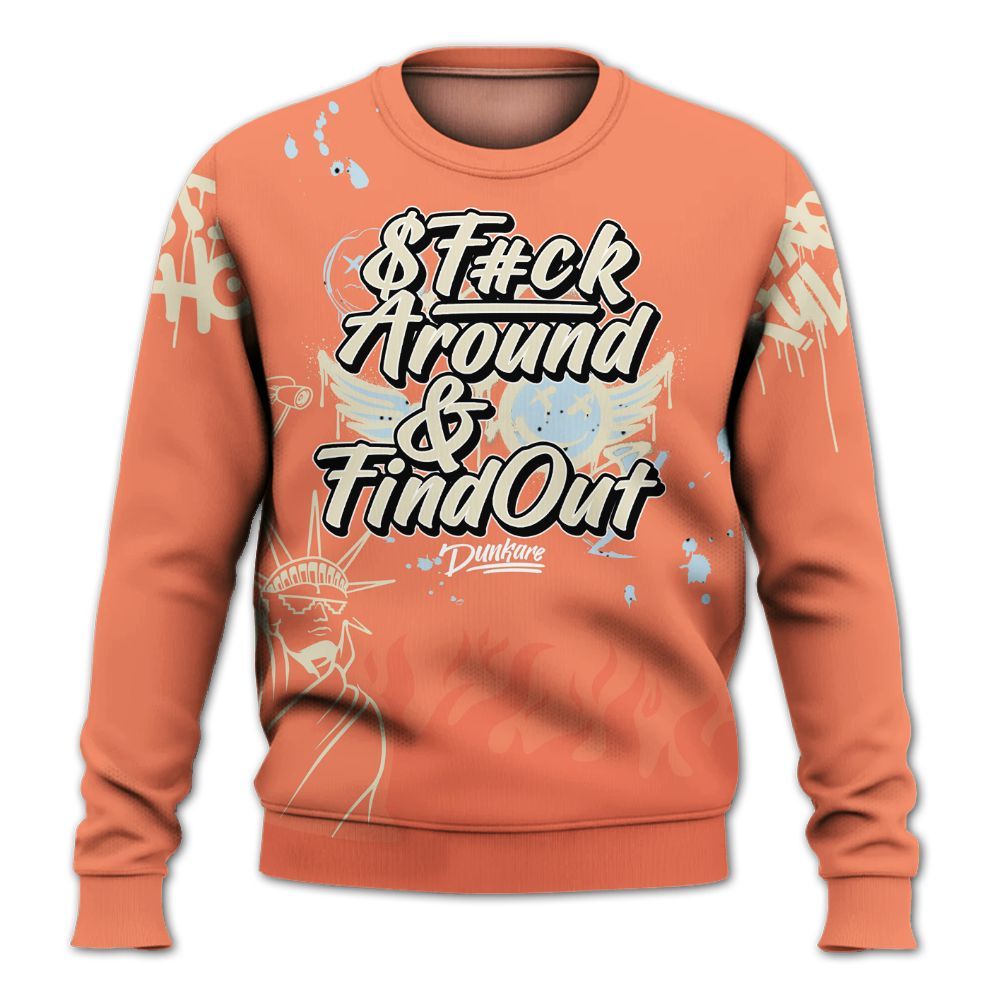 Sweatshirt To Match DJ Khaled Crimson Bliss 5s - Graphic Fck Around Find Out All Over Print