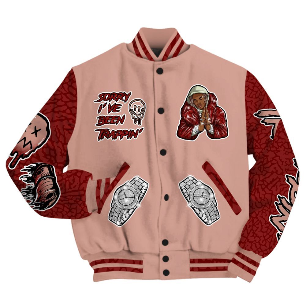Varsity Jacket To Match Valentines Day 3s - Trappin' Unique All Over Print