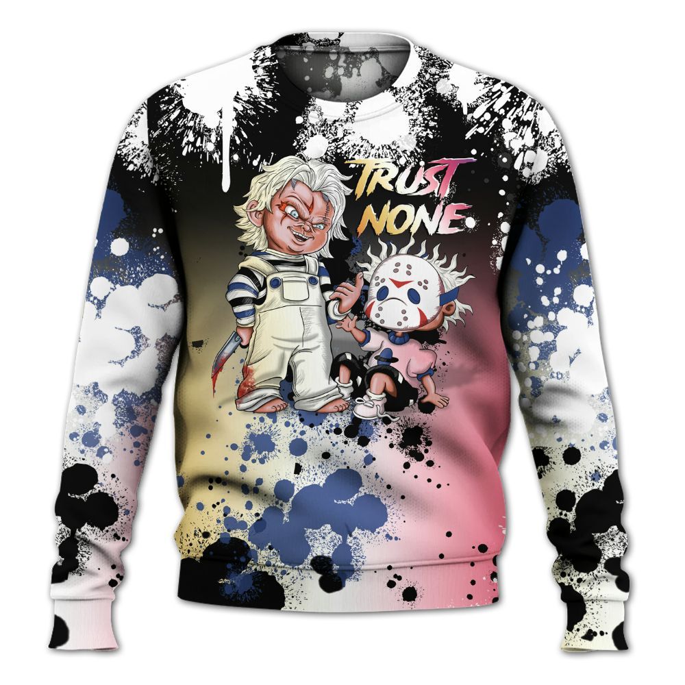 Sweatshirt To Match Air Griffey Max Los Angeles 1s - Trust No One Scary All Over Print