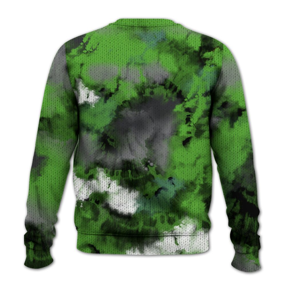 Knitted Sweater To Match Retro Green Bean 5s - SNEAKER Girl Money Drip Tie Dye