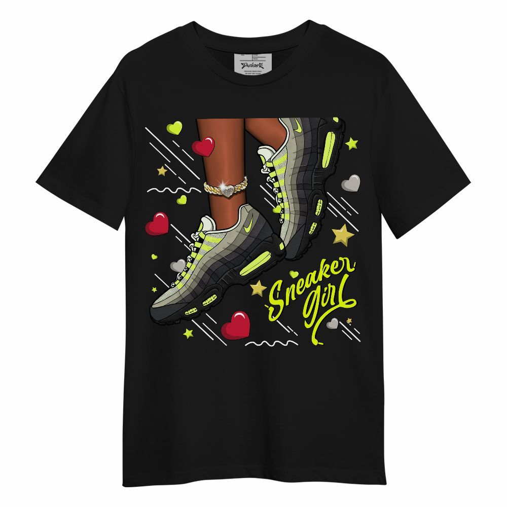 Shirt To Match 95 OG Big Bubble Neon 2026 - SNEAKER Girl Heart Flying Graphic