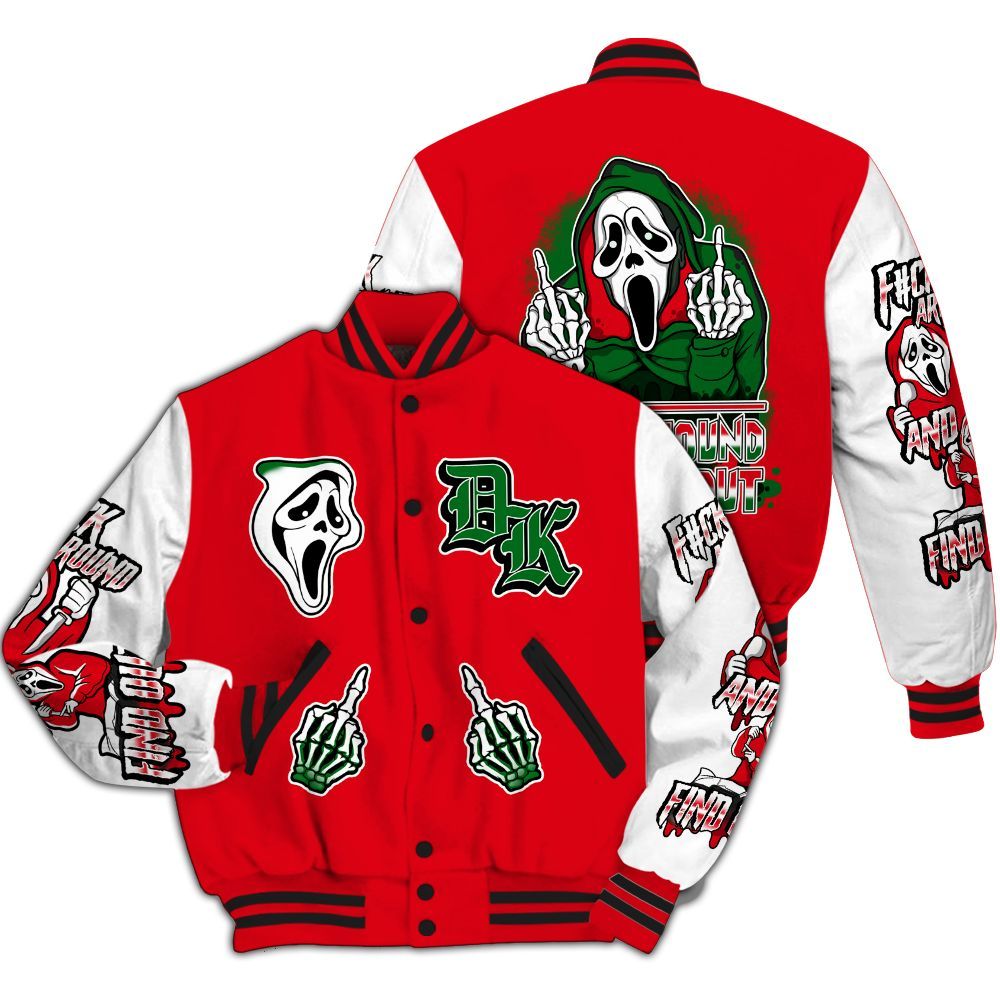 Varsity Jacket To Match Chicago 13s - F#CK And Find Out Graphic All Over Print