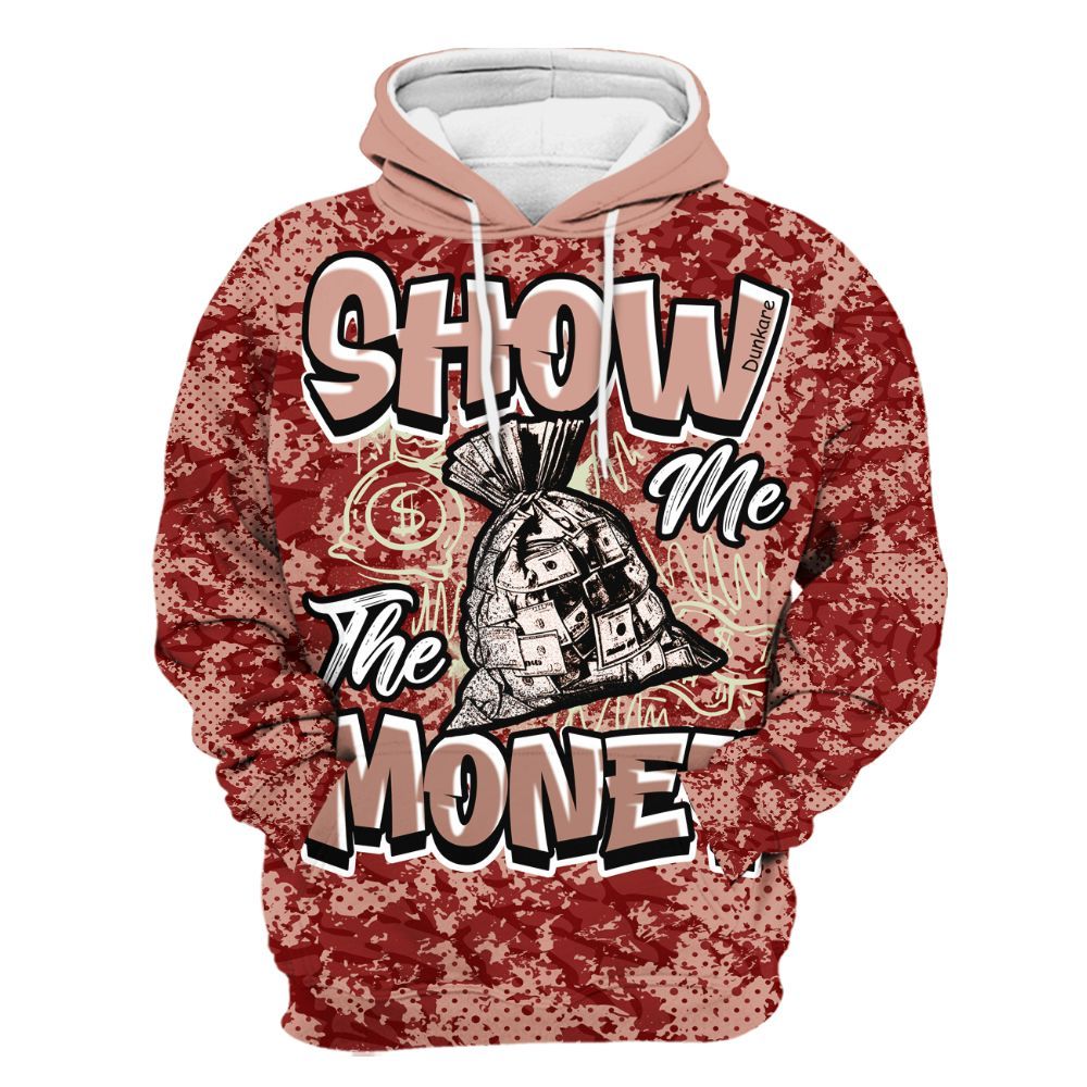 Hoodie To Match Valentines Day 3s - Show Me The Money Retro All Over Print