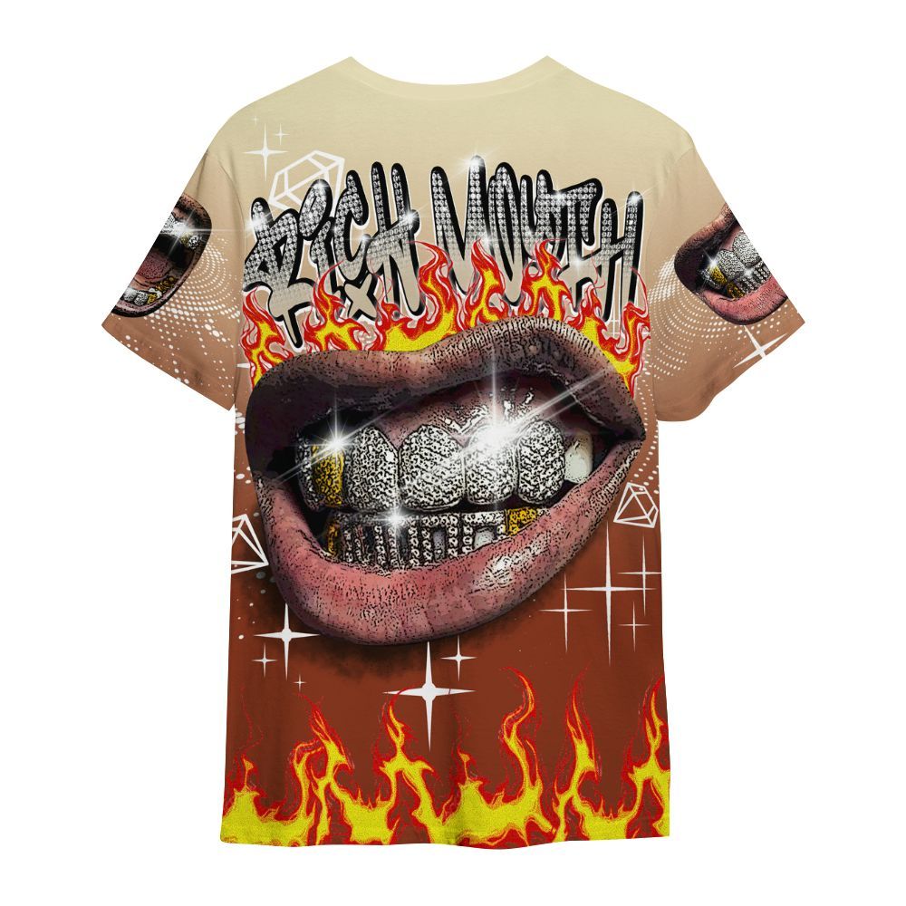 Shirt To Match Retro Eastside Golf 12s - Rich Mouth Fire Rap Retro 90s All Over Print