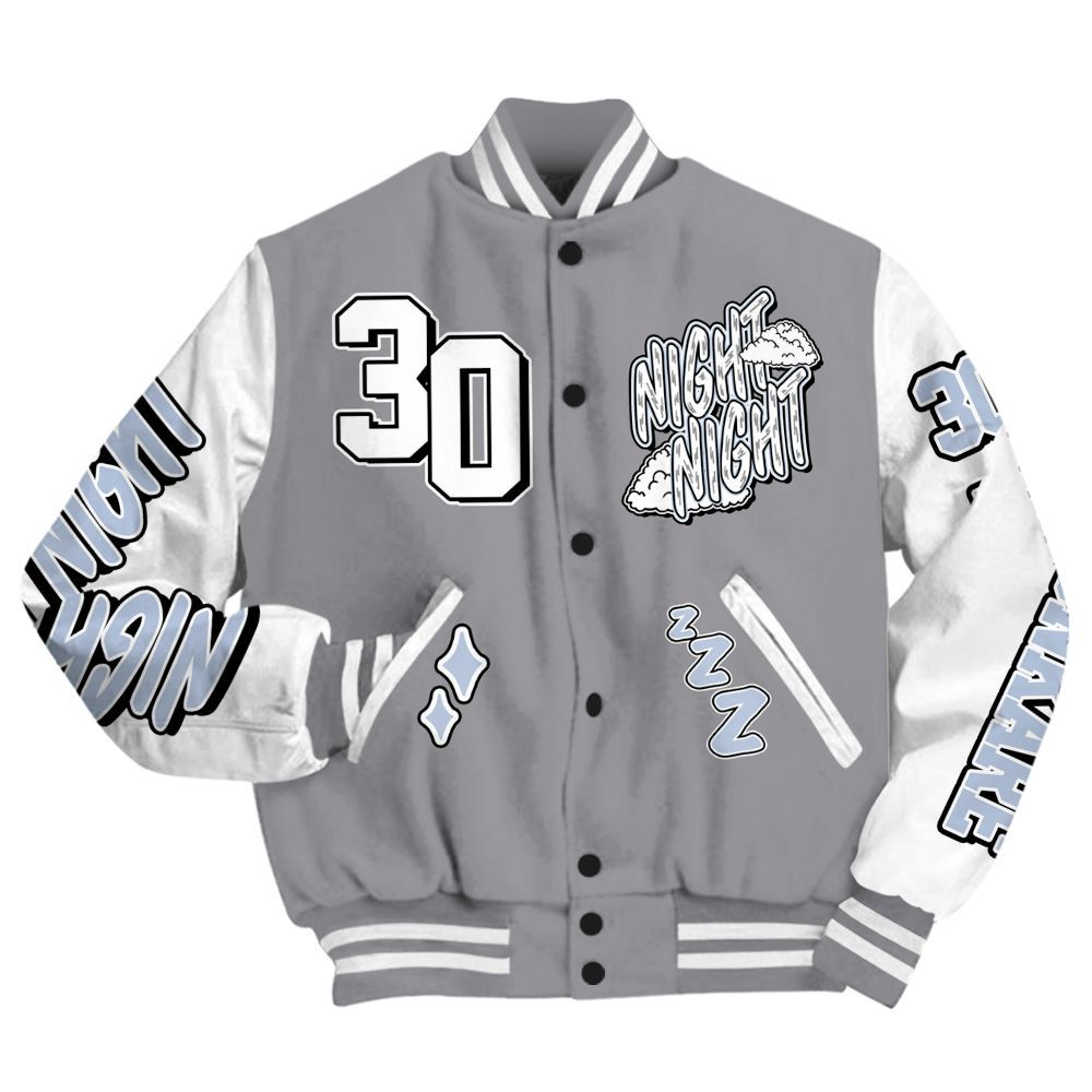 Varsity Jacket To Match Low Cement Grey 11s - Seeya Skeleton All Over Print