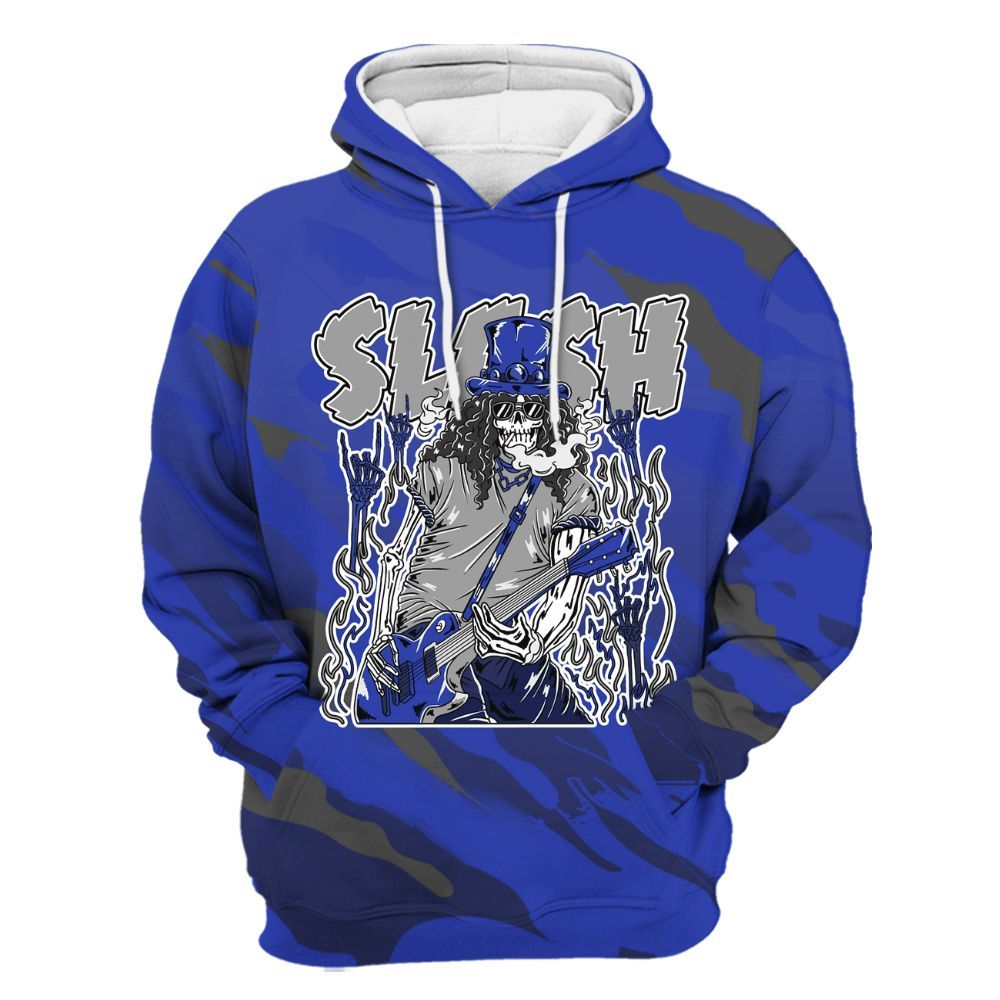 Hoodie To Match Air Max Plus Black Racer Blue - Slash Skeleton Colored All Over Print