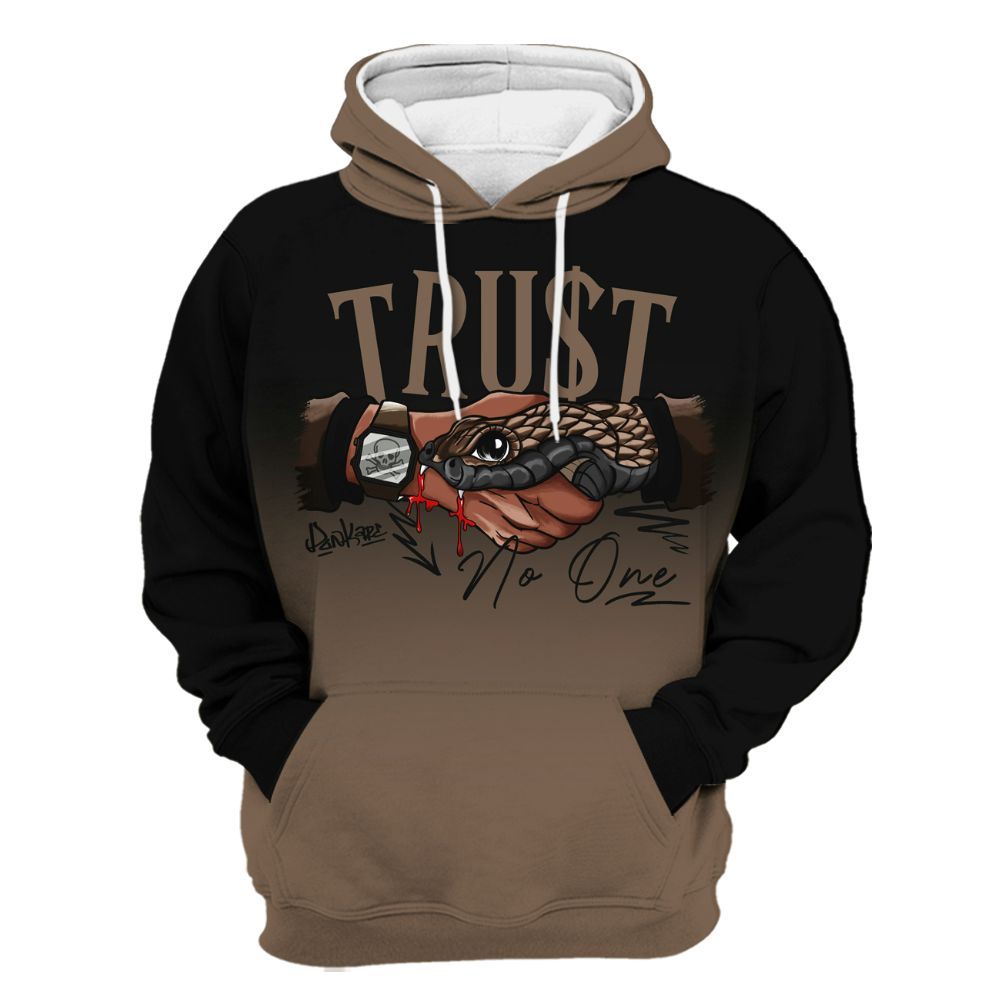 Hoodie To Match Dark Mocha Jack - Snake Trust No One Drip All Over Print
