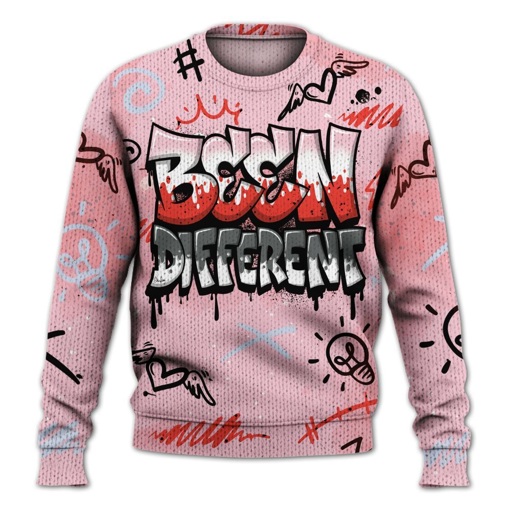 Sweater To Match Retro Awake Arctic Pink - Drip Been Di2ferent Graphic