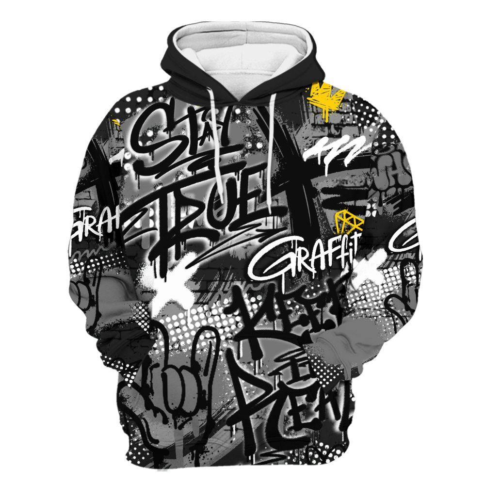 Hoodie To Match Black Cat NET 4s - True It Real Graffiti Streetwear All Over Print