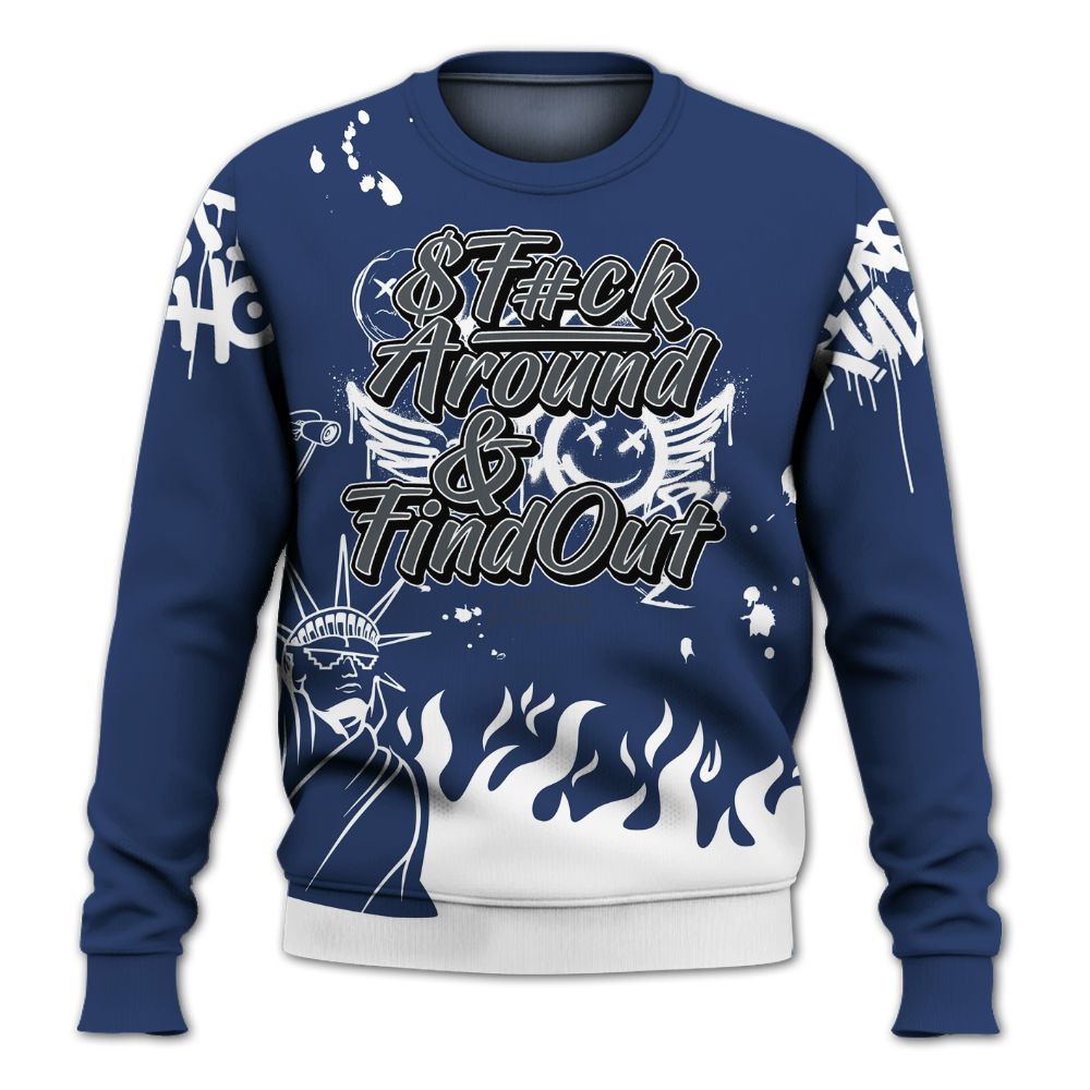 Sweatshirt To Match Retro Flint 13s - Graphic Fck Around Find Out All Over Print
