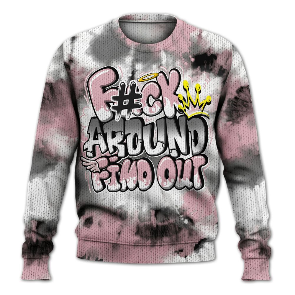 Knitted Sweater To Match Air Max DN Pink Foam - Tie Dye FK Around Find Out