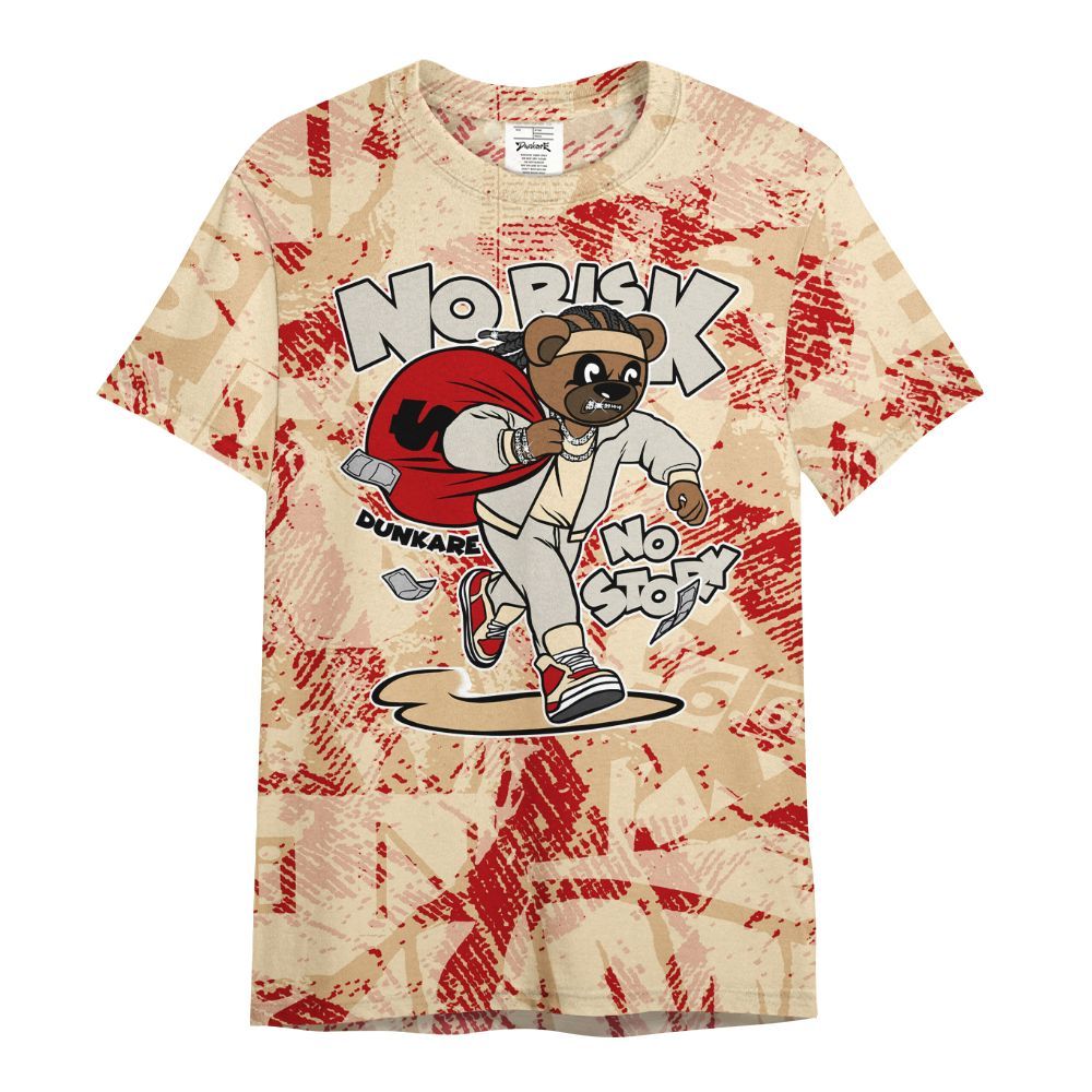 Shirt To Match Dunk Low Strawberry Waffle - Certain Bear Abstract Graffiti All Over Print