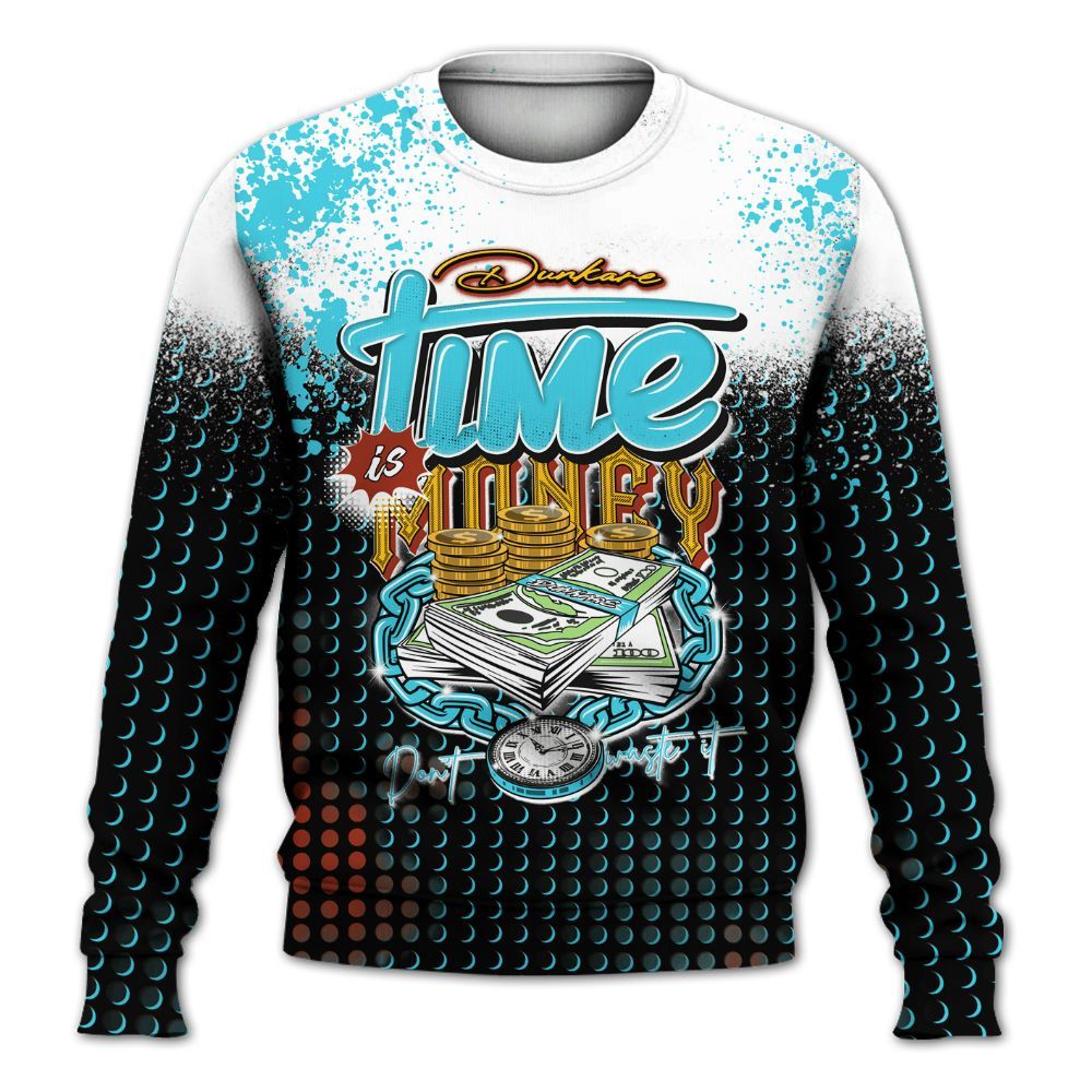 Sweatshirt To Match SB Dunk Di'Orr Greenwood - Halftone Time Is Money All Over Print