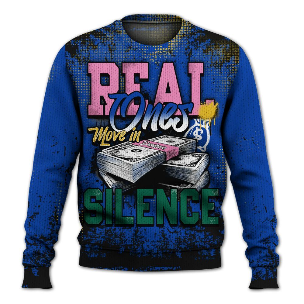 Sweater To Match Brazil Racer Blue Yellow 3s - Move In Silence Money Street Retro Graphic