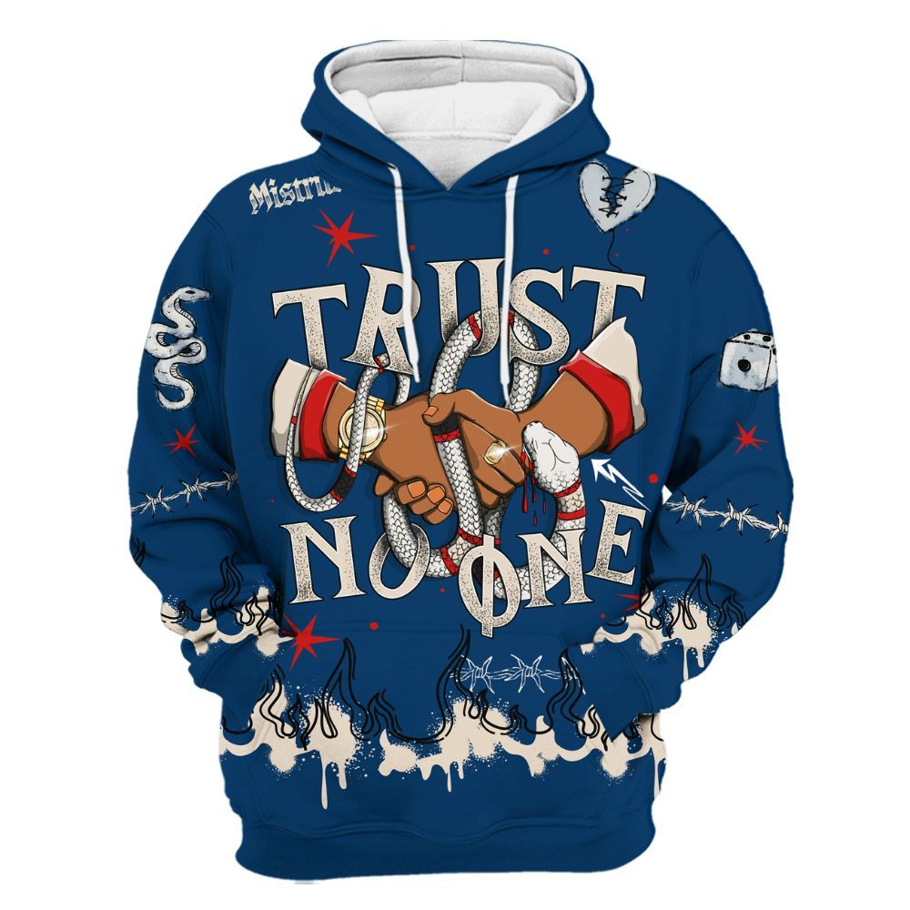 Hoodie To Match Retro Rare Air 11s - Trust No One Snake-Bite Doodle Crayon All Over Print