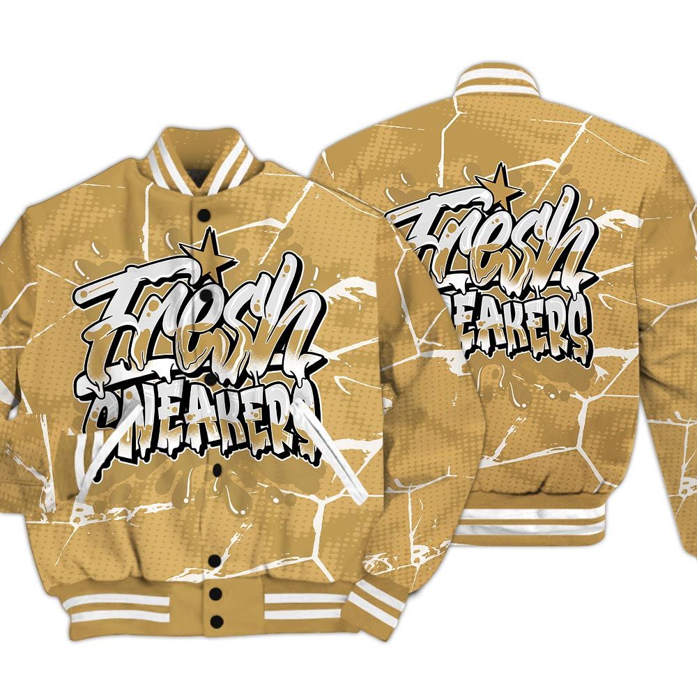 Varsity Jacket To Match Craft Paris 6s - Fresh Shoe White Graphic Crack Varsity Jacket Unisex