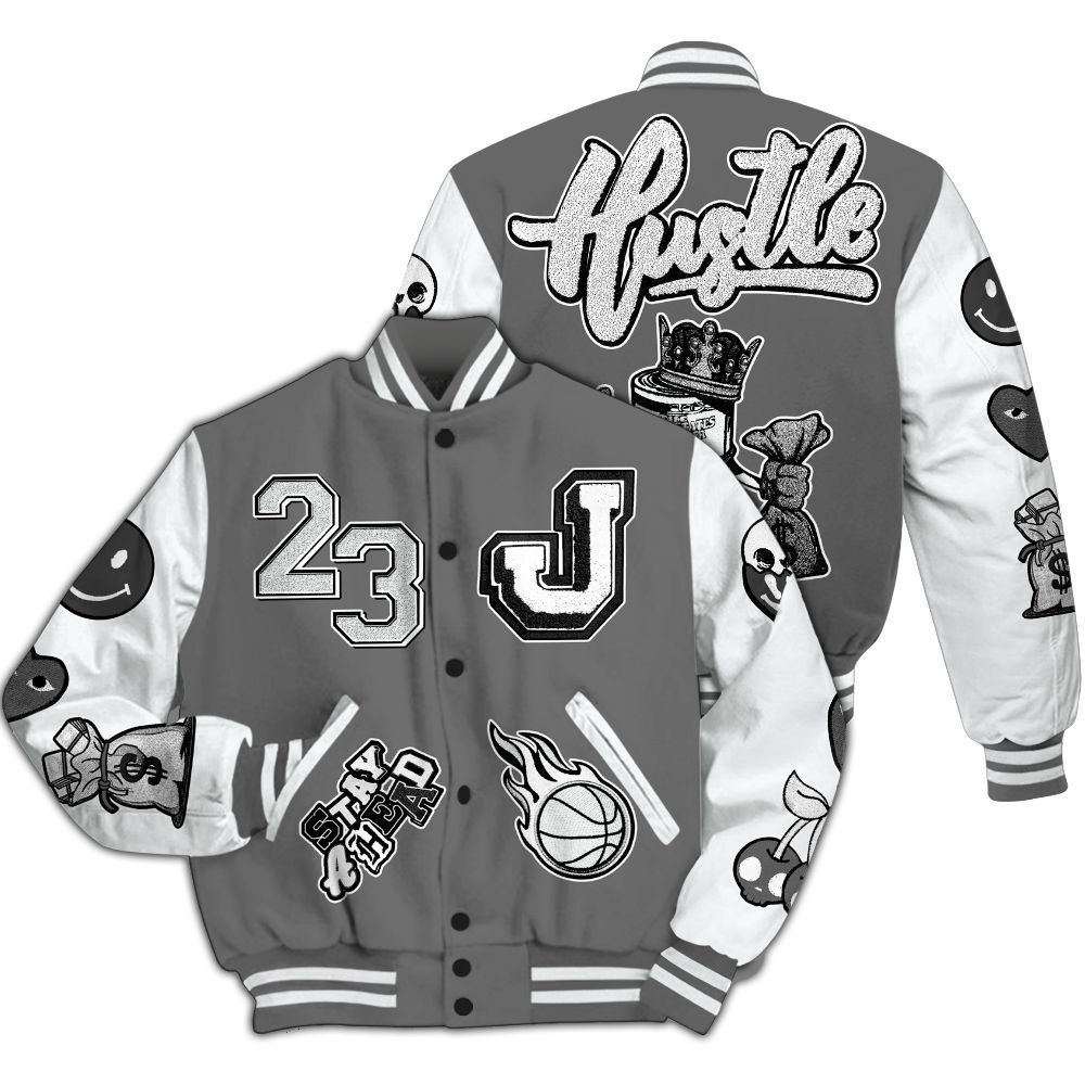 Varsity Jacket To Match Retro Stealth 12s - Hustles Money Number 23 All Over Print