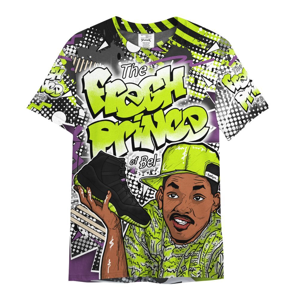 Shirt To Match GS Black Barely Volt 11s - Fresh Sneaker 90s All Over Print