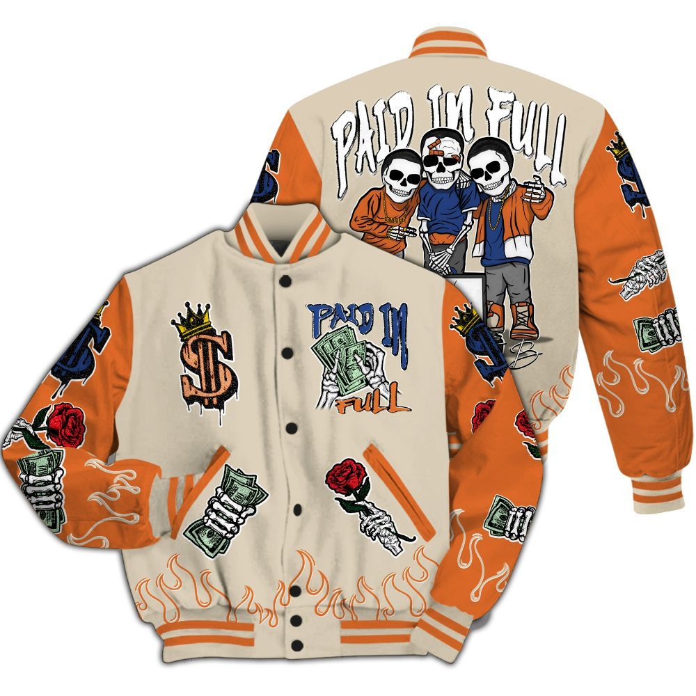 Varsity Jacket To Match Air Max 90 Rattan Birch - Everybody Paid In All Over Print