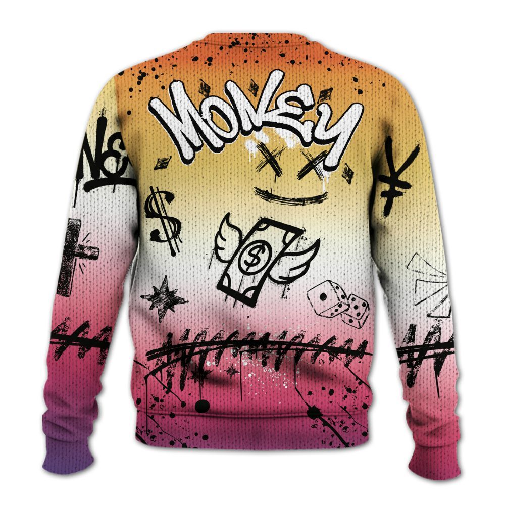 Knitted Sweater To Match Air Griffey Max Los Angeles 1s - Everybody Paid In Full Crayon