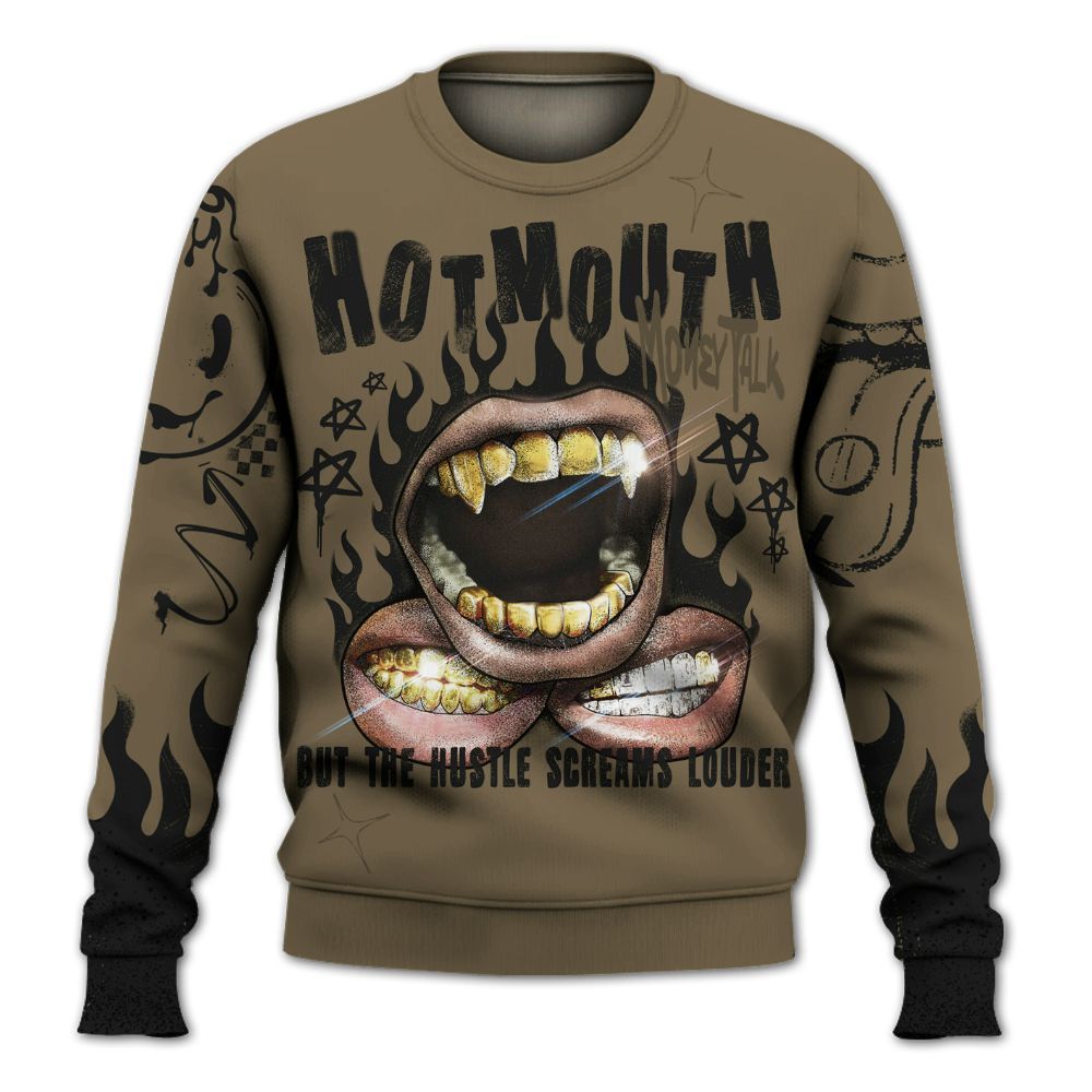 Sweatshirt To Match Olive 9s - Mouth Burning Street Style All Over Print