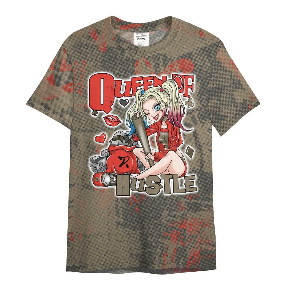 Shirt To Match Olive 9s - Hustles Quiinn Heart Grunge All Over Print