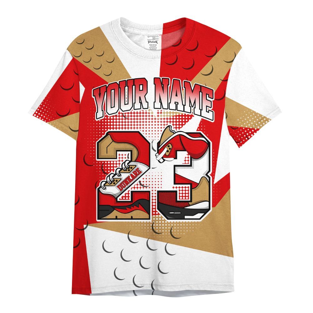 Shirt To Match Kobe 5 Red Year Of The Mamba - Poly Custom Name Number 23 5s All Over Print
